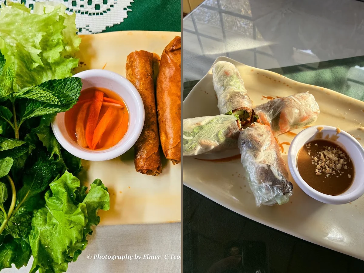 Menu dishes served on a counter